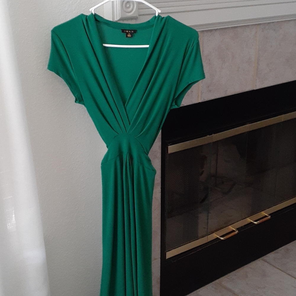 Iman green dress